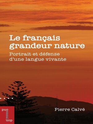cover image of Le français grandeur nature